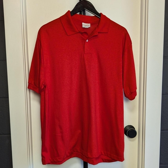 Vintage 80s RETIRED Red Polo Shirt XL - Picture 4 of 7